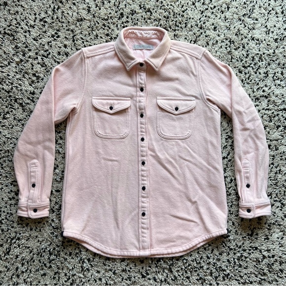 Outerknown Tops - Outerknown Blanket Shirt Light Pink Double Pocket Button Down Women’s
